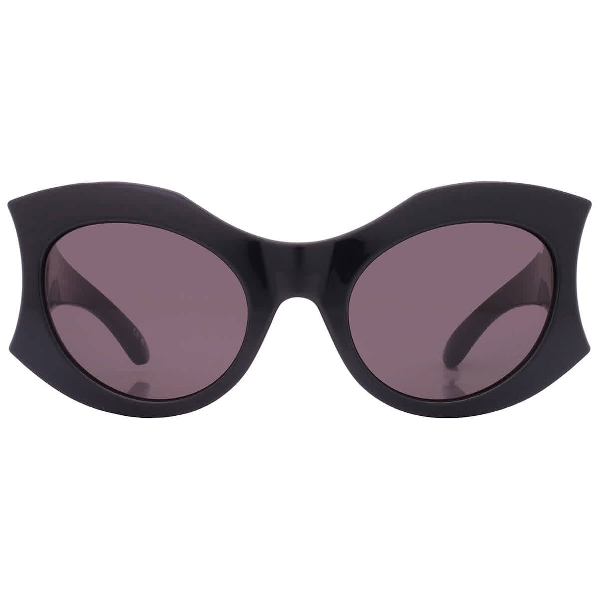 BALENCIAGA BB0256S 001 Cat Eye Bio Injection Black Grey 56 mm Women's Sunglasses