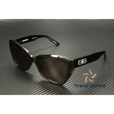 BALENCIAGA BB0271S 002 Butterfly Acetate Havana Brown 56 mm Women's Sunglasses