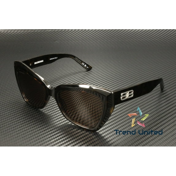 BALENCIAGA BB0271S 002 Butterfly Acetate Havana Brown 56 mm Women's Sunglasses