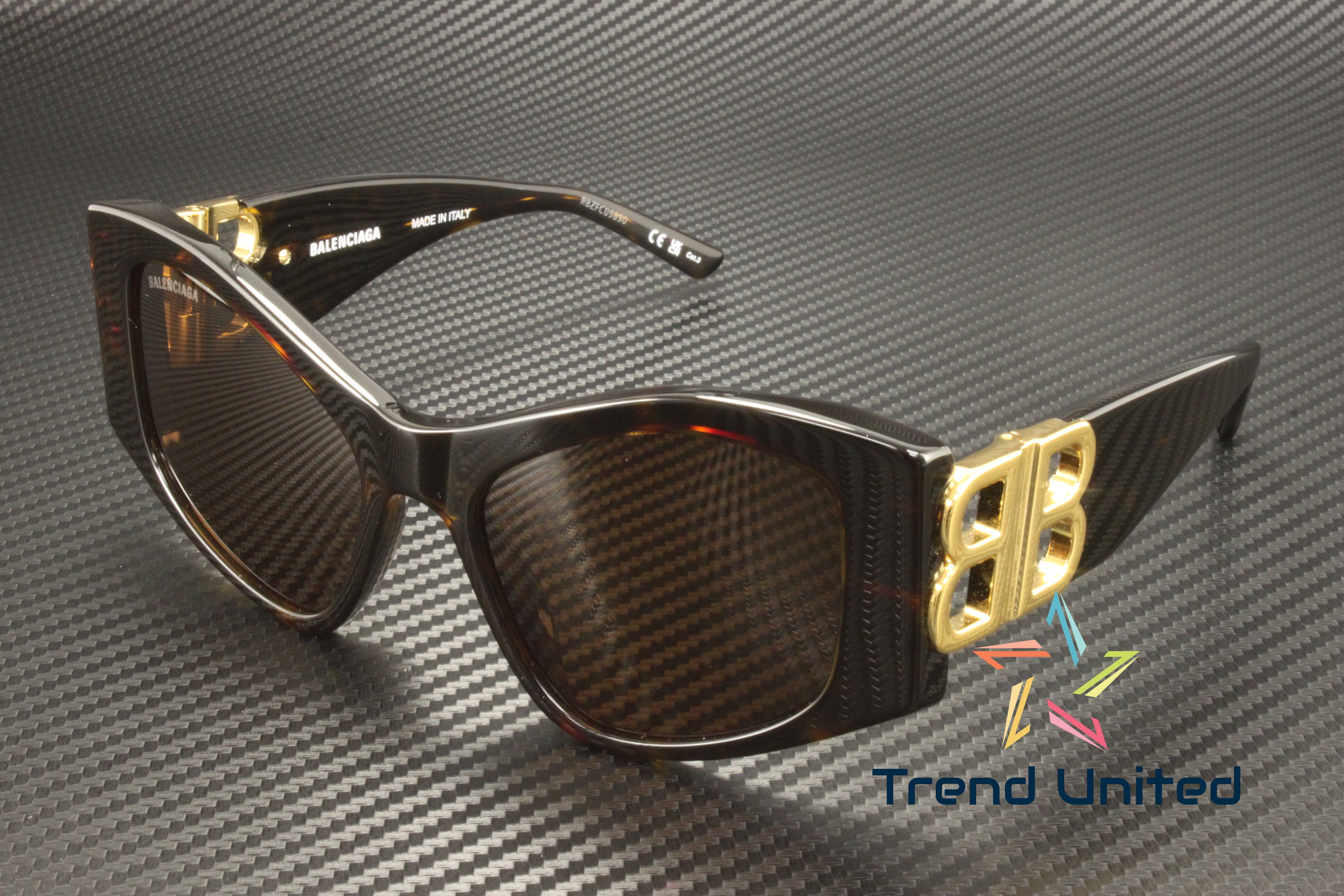 サングラス BALENCIAGA Woman Sunglasses Brown BB0287S 002 BALENCIAGA BB0287S 002 Cat Eye Acetate Havana Brown 55 mm