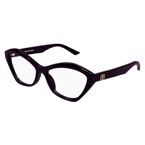 メガネ BALENCIAGA Balenciaga - BB0341O - 003 violet violet transpa Balenciaga BB0341O Eyeglasses 003 Dark Violet - eye-oo.com