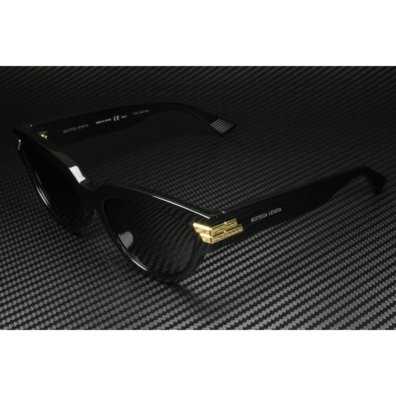 Bottega Veneta BV1035S-001 Black Cat-Eye Sunglasses Gold for womens