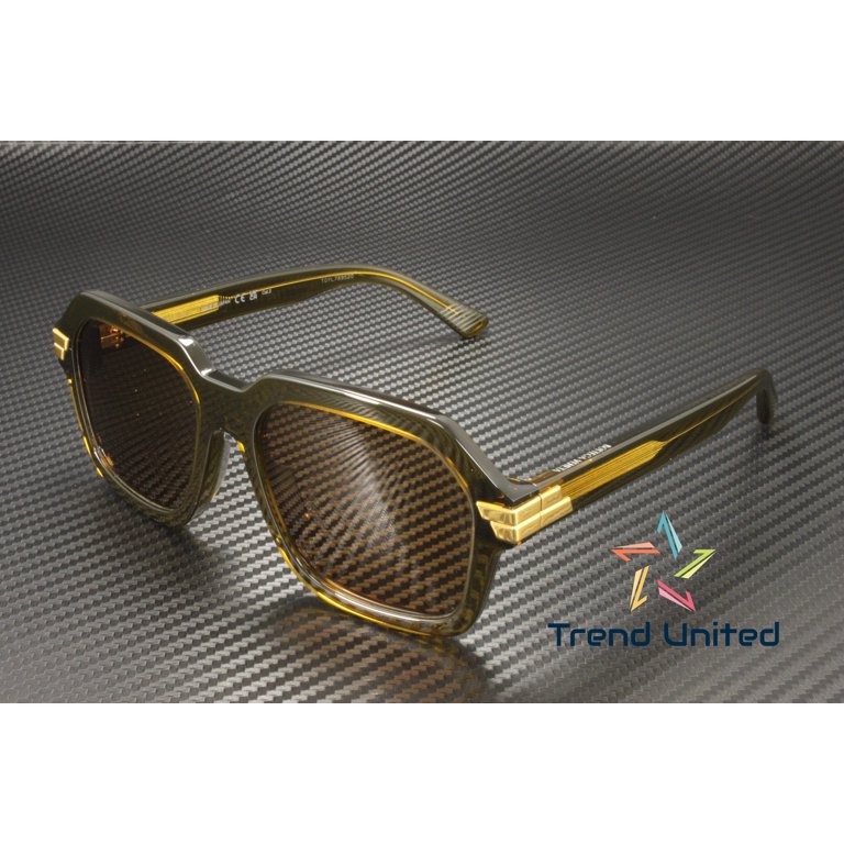 Bottega Veneta Green and Brown Sunglasses BV1392S Bottega Veneta Panthos Sunglasses 001 Multicolor  main image 3