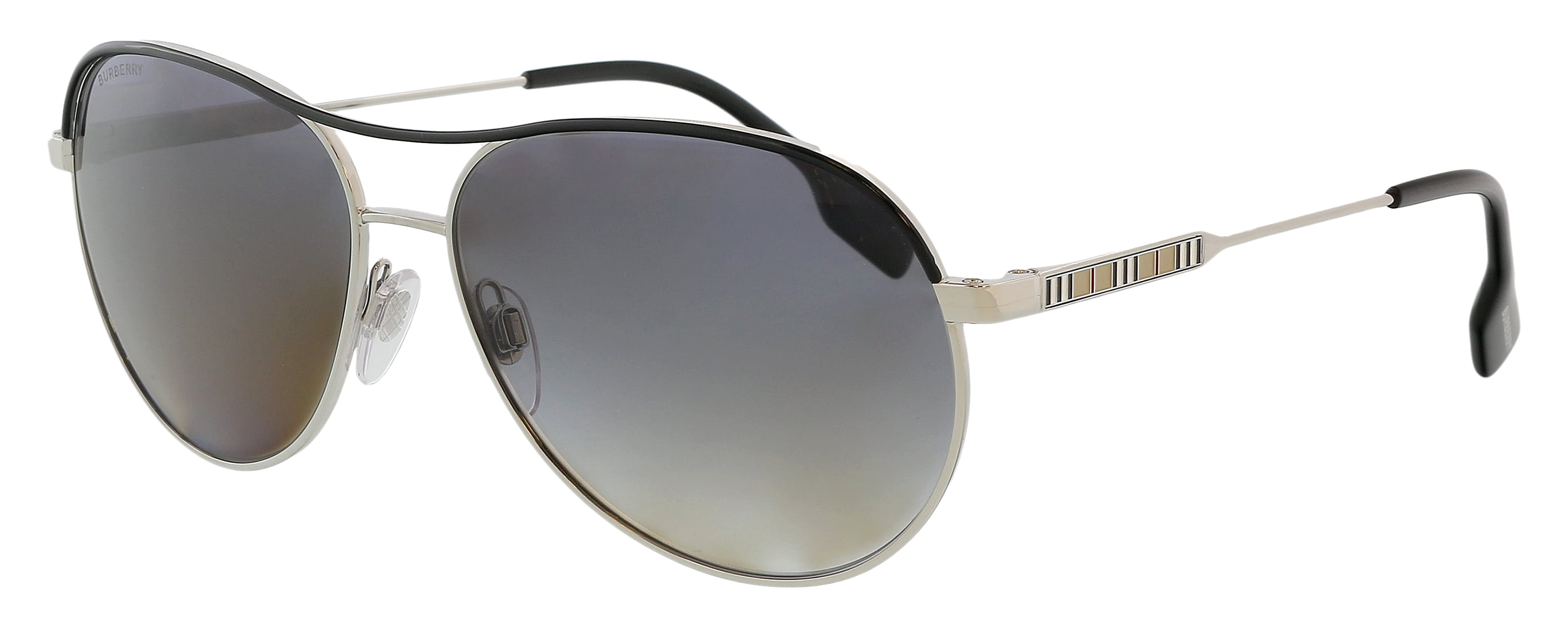 Sunglasses Burberry BE 3122 1005T3 Tara Silver Black Polar Grey G