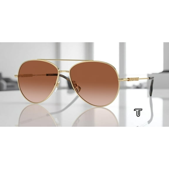 Burberry Men's BE3147 58mm Sunglasses, Gold