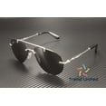thumbnail image 1 of BURBERRY BE3151 100587 Silver Dark Grey 60 mm Women's Sunglasses, 1 of 6