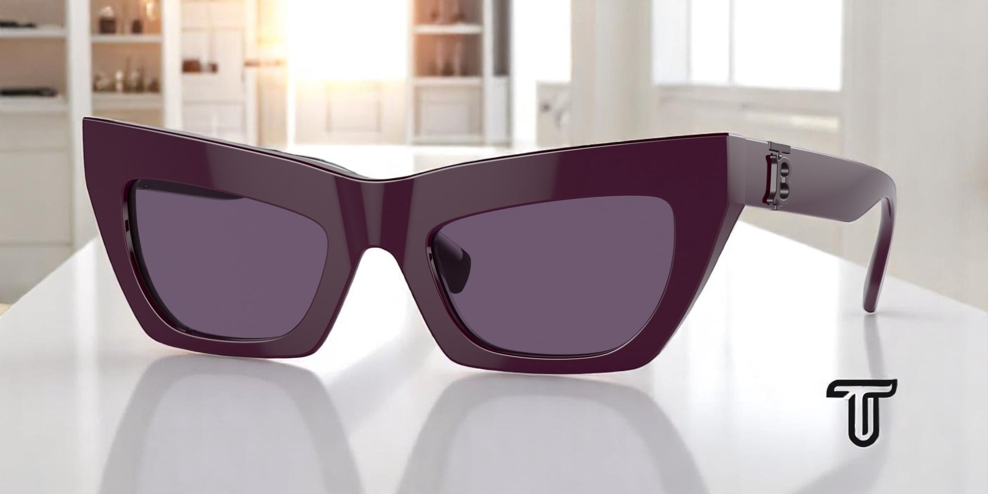 Burberry BE 4405 Acetate and Injected Womens Cat-Eye  display picture 1