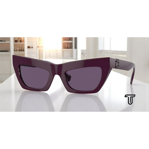 Burberry BE 4405 Acetate and Injected Womens Cat-Eye Sunglasses Purple 51mm Adult