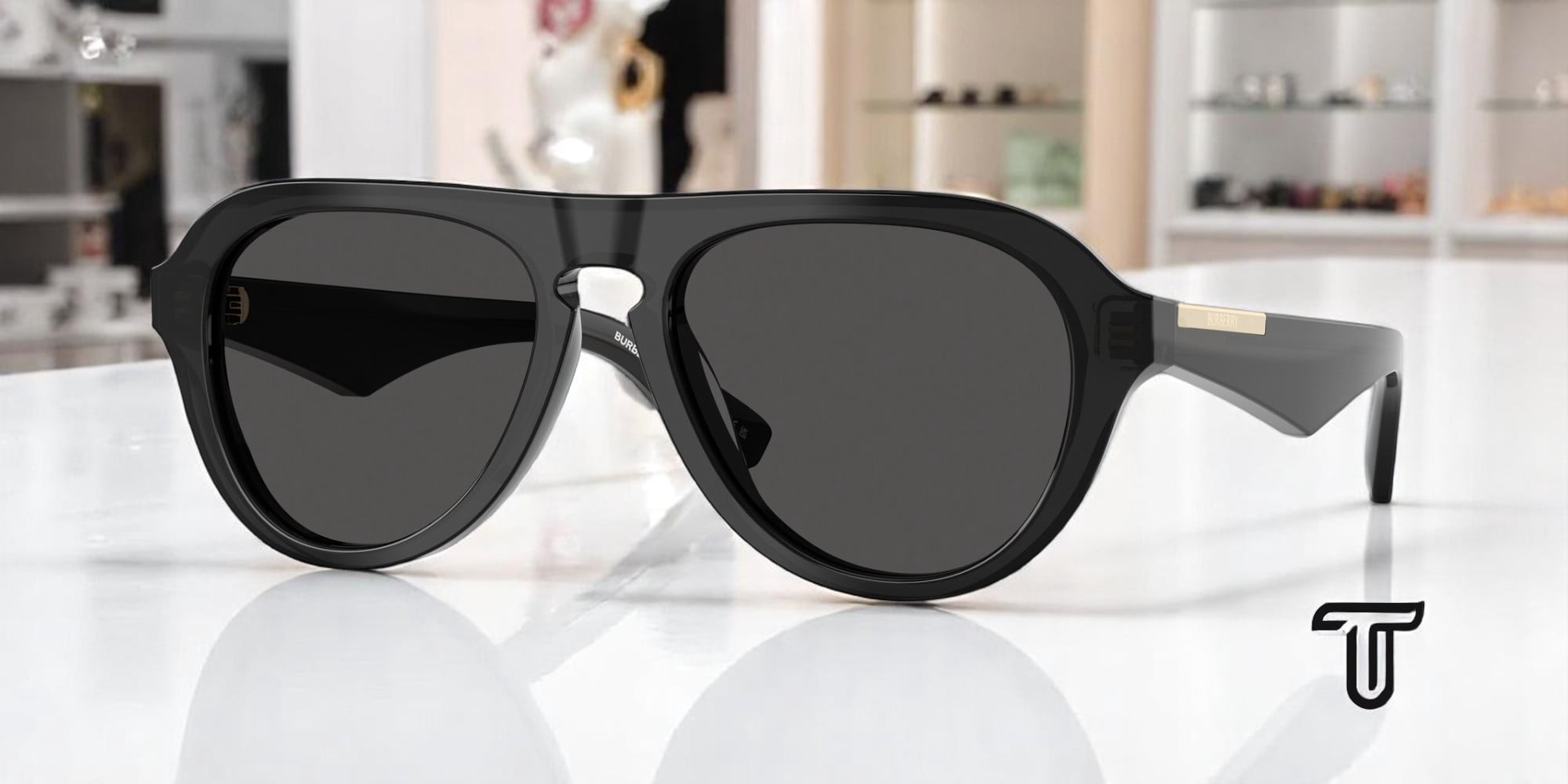 BURBERRY BE4437U 411287 Grey Dark Grey 55 mm Men's Sunglasses