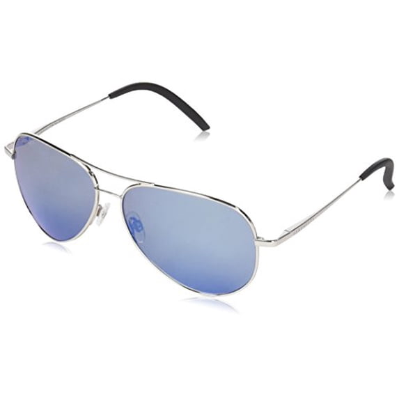 Sunglasses Carrara Shiny Silver Polarized 555nm Blue Lens