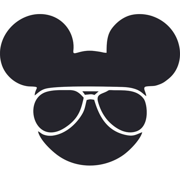 Sunglasses Cartoon Character Wall Art Vinyl Sticker Design Decal Girl Boy Kids Bedroom Nursery Kindergarten Fun Home Children Room Decor Sticker Wall Art Vinyl Decor Size (10x8 inch)