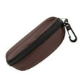 thumbnail image 1 of Sunglasses Case,Large Waterproof Eyeglasses Case,Glasses Case,Hard Shell Eyeglass Case with Carabiner,Portable Travel Zipper Hard Box,EVA Leather Protective Eye Glass for Most Sunglasses(Brown), 1 of 6