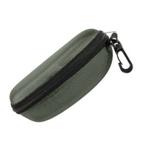 Glasses Case,Hard Eyeglass Case,Hard EVA Shell Shockproof Sport Glasses Case,Sunglasses Travel Case, Organizer Portable Reading Glass Pouch Bag with Clip Zipper for Women and Men(Green)