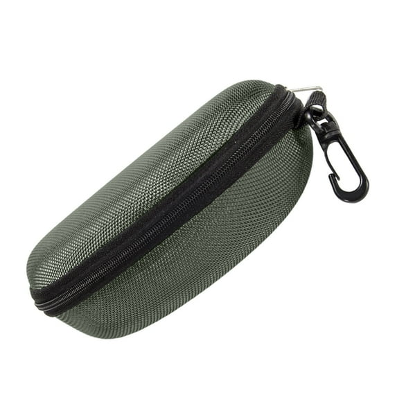 Glasses Case,Hard Eyeglass Case,Hard EVA Shell Shockproof Sport Glasses Case,Sunglasses Travel Case, Organizer Portable Reading Glass Pouch Bag with Clip Zipper for Women and Men(Green)