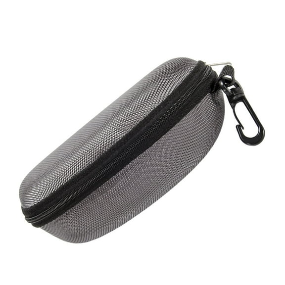 Sunglasses Case,Large Waterproof Eyeglasses Case,Glasses Case,Hard Shell Eyeglass Case with Carabiner,Portable Travel Zipper Hard Box,EVA Leather Protective Eye Glass for Most Sunglasses(Grey)