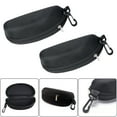 thumbnail image 1 of Sunglasses Case with Zipper, Portable Travel Eyeglasses Frame Waterproof glasses Case Hard Shell with Hook for Men Women (2Pack), 1 of 7
