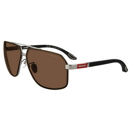 Chopard SCHG89 0509 66mm Aviator Sunglasses Men's Shiny Gunmetal