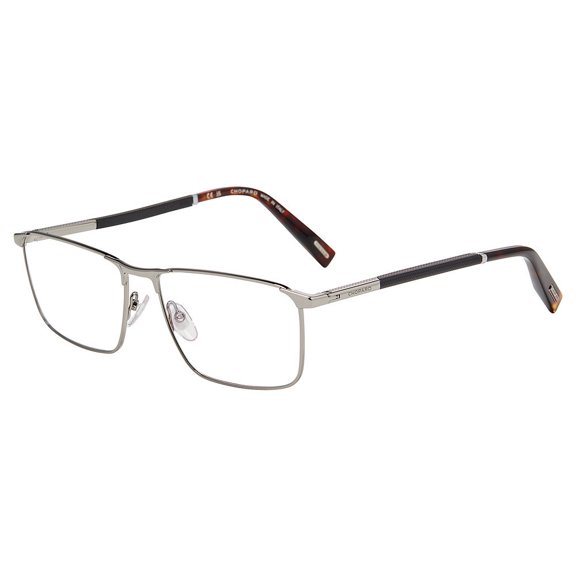 Chopard VCHL76 0509 58mm Rectangle Eyeglass Frames Men's Shiny Gunmetal