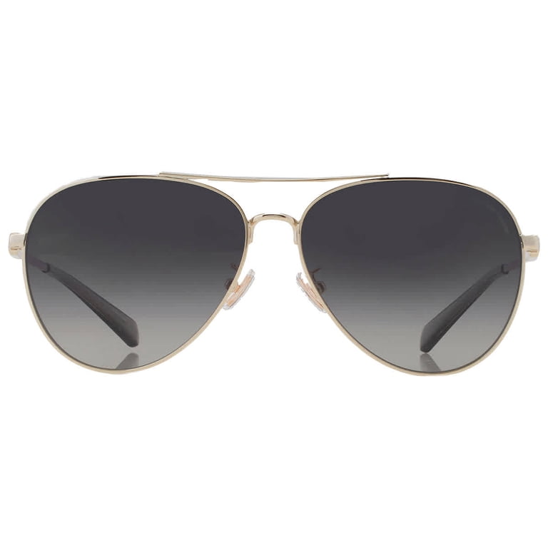 COACH WOMEN SUNGLASSES HC7140 CD474 Shiny‎ Light Gold / Grey Gradient Polarized COACH WOMEN SUNGLASSES HC7140 CD474 Shiny | Mercari main image 4