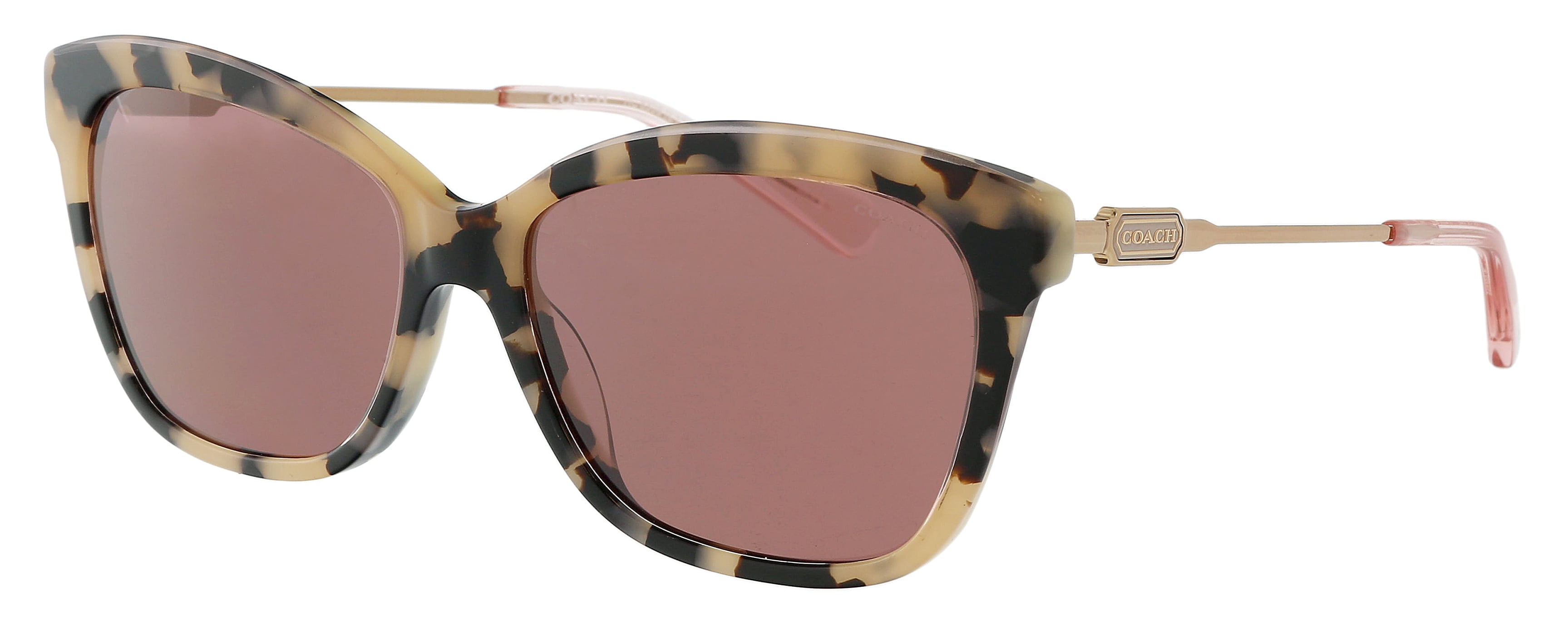 Coach Burgundy Tortoise Sunglass Buy Coach HC8378U Universal Fit Sunglasses, Rose Pearl  main image 4