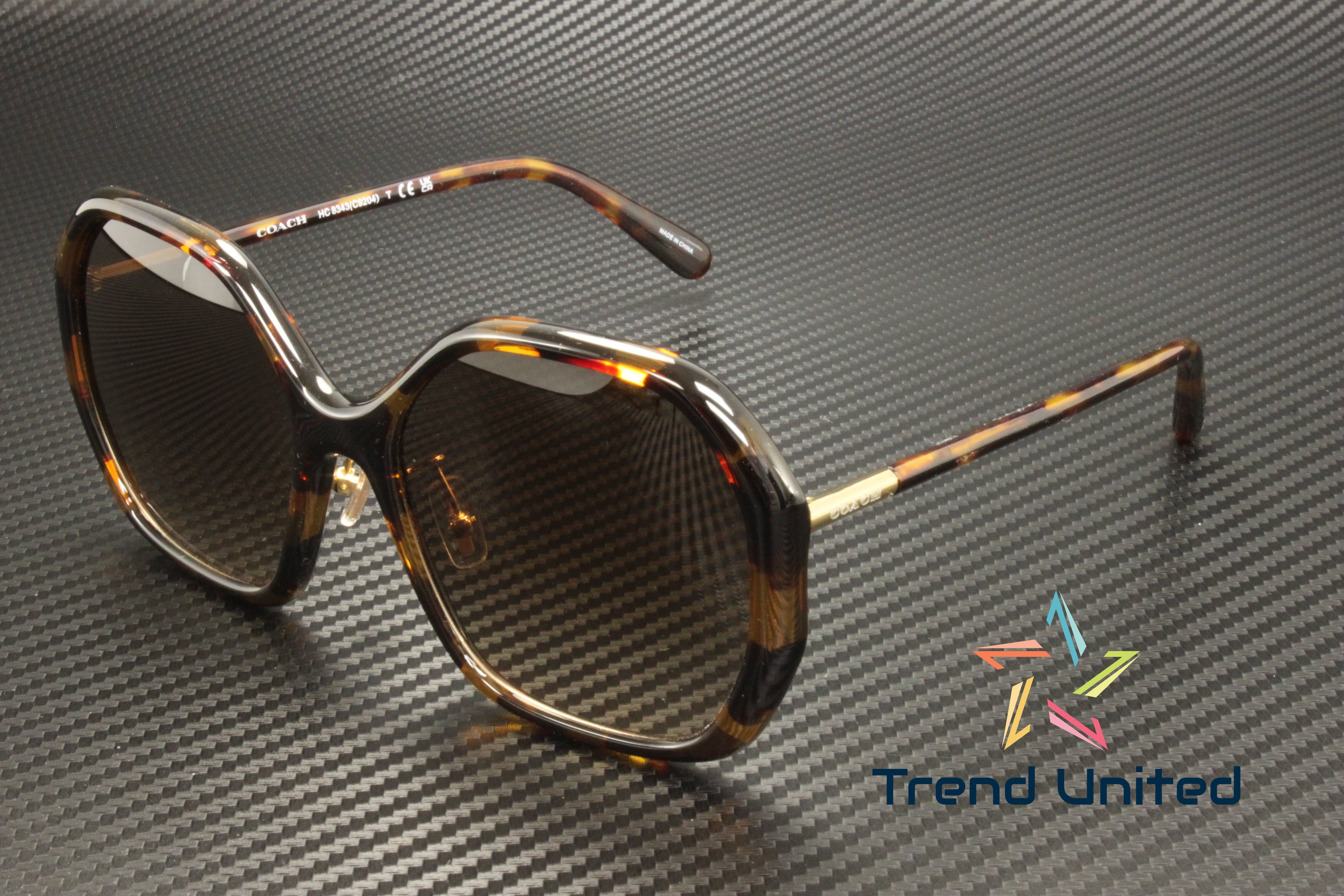 Coach Gradient Round Sunglasses New Condition Dark Tortoise C9204 HC8343 get_image_zoom.php?fid=154537 main image 3