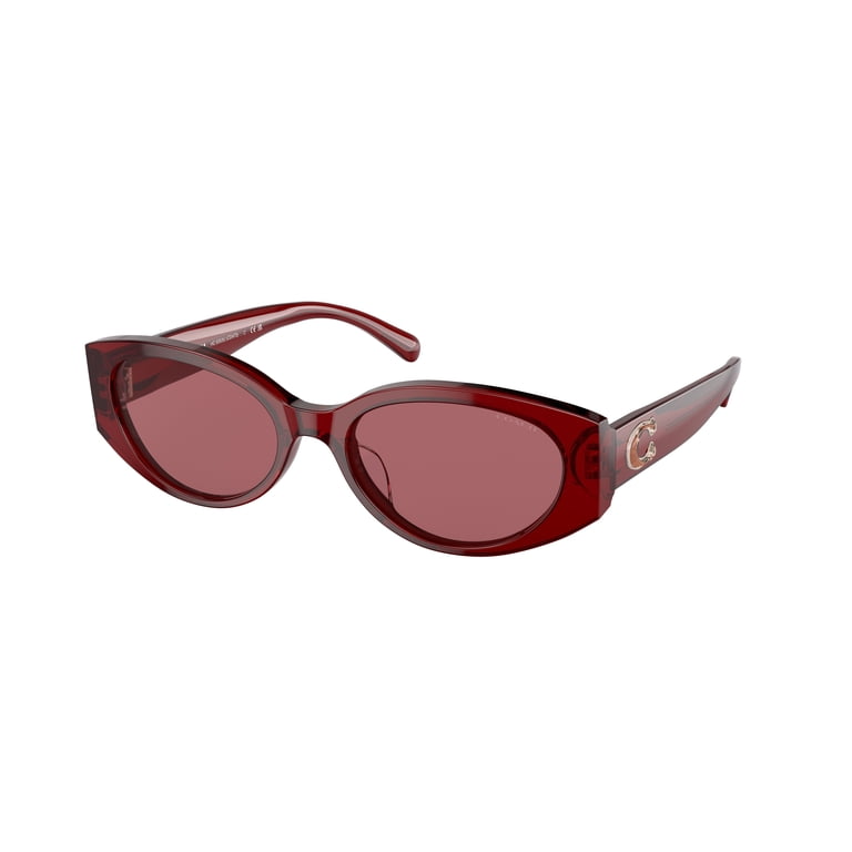 Sunglasses Coach HC 8353 U 571369 Cd473 Transparent Red Soli  display picture 1