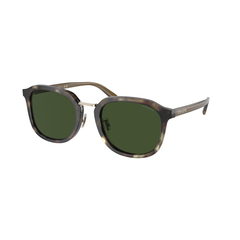 Coach Tortoise and Green Sunglasses Buy Coach HC8340U Matte Dark Tortoise/Dark Green | Afterpay main image 4