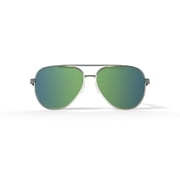 Costa Del Mar Unisex Size 57 Polarized Peli Aviator Sunglasses, Brushed Gold/Green Mirror 580P
