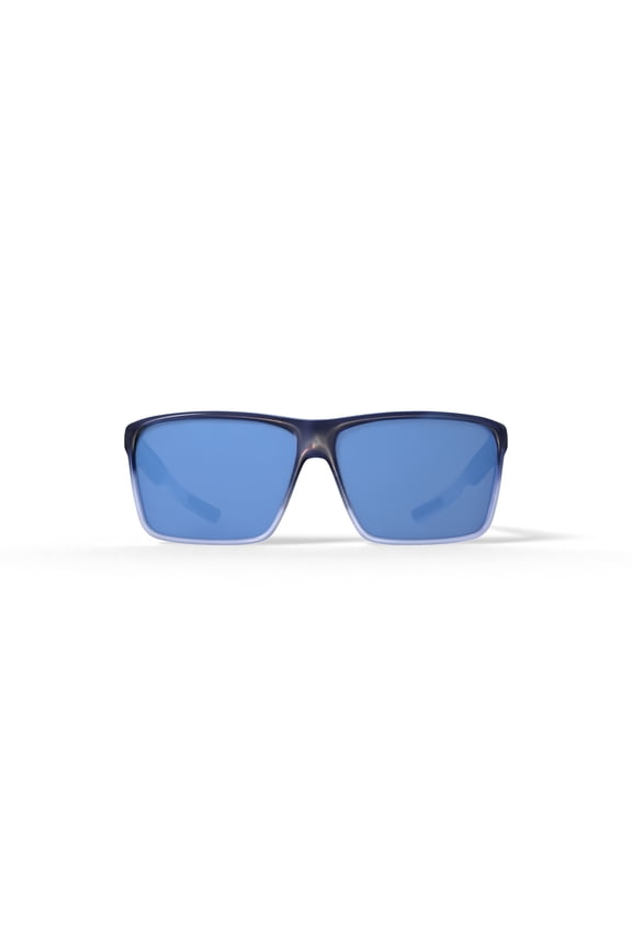 Rincon Sunglasses, Size 63 Matte Deep Blue Fade with Blue Mirror Polarized Glass 580G Lenses