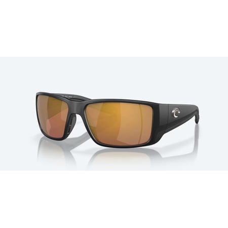 Costa Del Mar Sunglasses for Men - Blackfin PRO Mens Polarized Sunglasses - Fishing, Boating & Beach UV Protection - Size 60 - Matte Black/Gold Mirror 580G