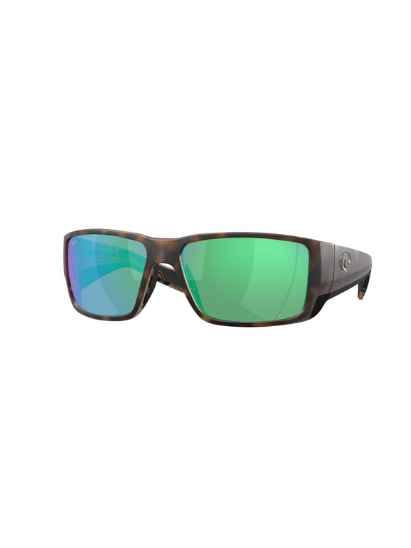 Sunglasses for Men - Blackfin PRO Mens Polarized Sunglasses - Fishing, Boating & Beach UV Protection - Size 60 - Matte Tortoise/Green Mirror 580G