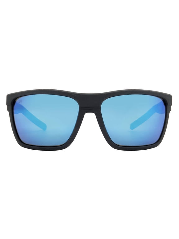 Pargo Blue Mirror Polarized Glass Rectangular Men's Sunglasses 6S9086 908601 61