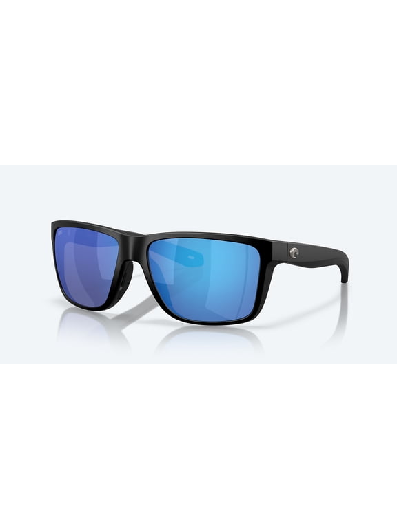 Unisex Size 58 Polarized Broadbill II Sunglasses, Matte Black/Blue Mirror 580G