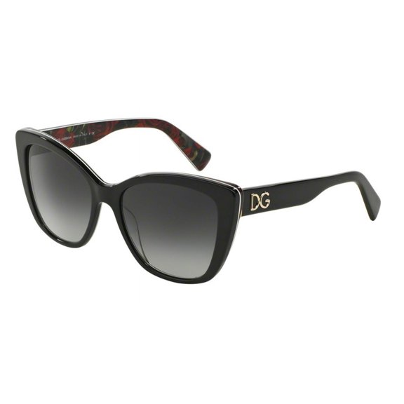 Sunglasses DG4216 29408G Black On Printing Roses 55MM