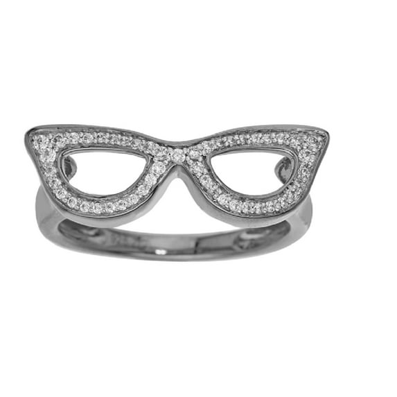 Sunglasses Diamond Ring in Sterling Silver