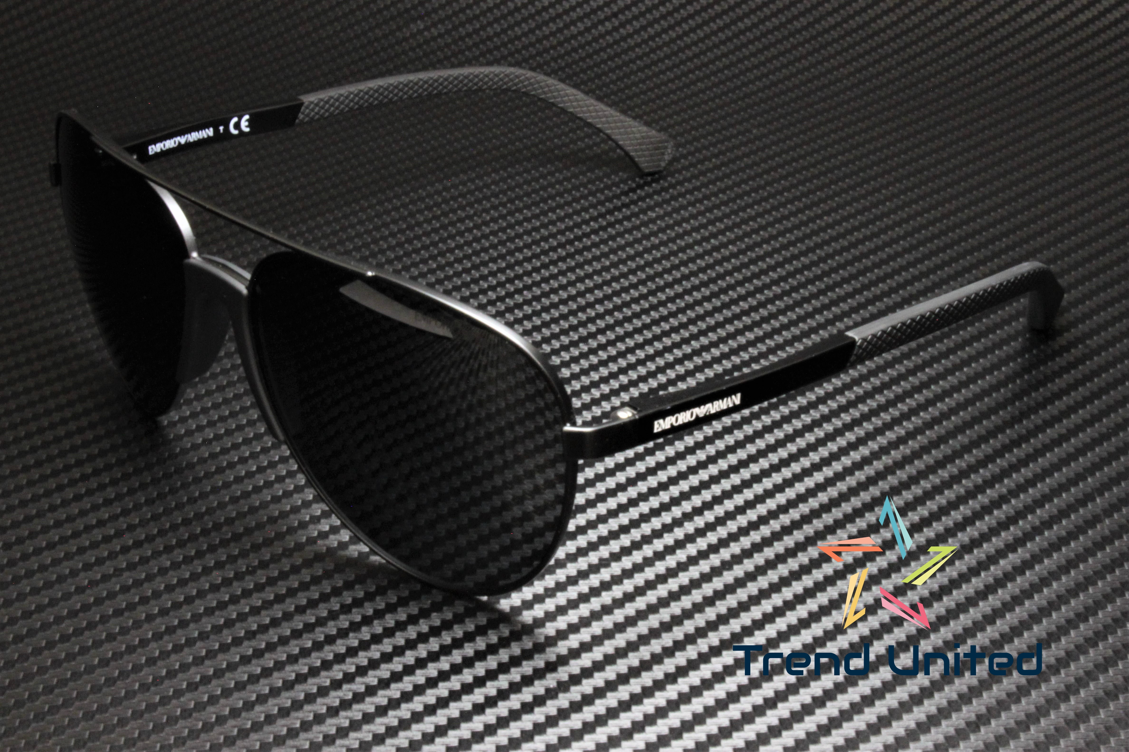 Emporio Armani Men's EA2059 320387 61mm Sunglasses, Matte Black/Grey