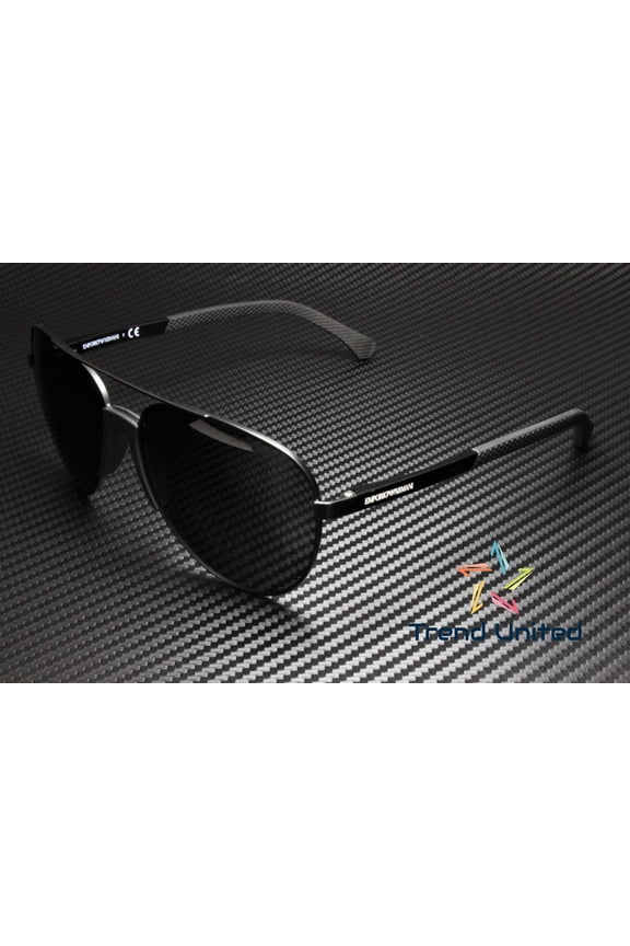 Men's EA2059 320387 61mm Sunglasses, Matte Black/Grey