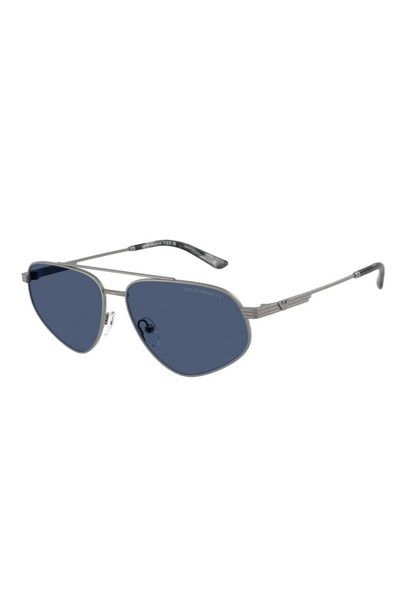 EA 2156 Metal Unisex Pilot Sunglasses Matte Gunmetal 59mm Adult