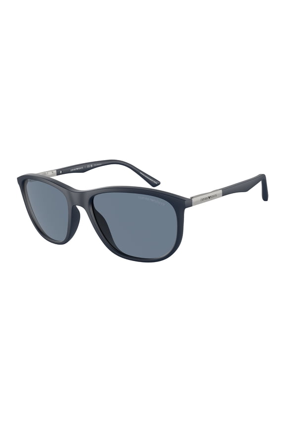 Polarized Dark Blue Square Men's Sunglasses EA4201 50882V 58
