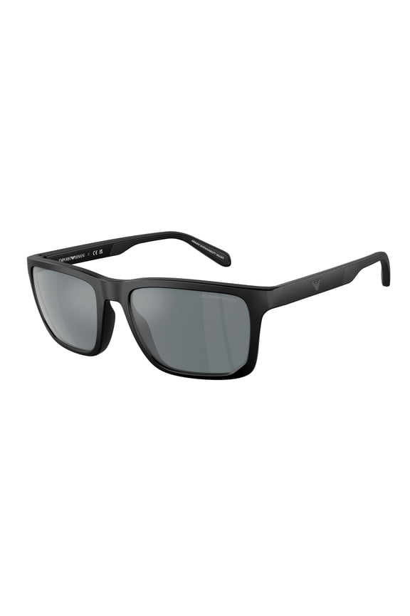 EA4219 50016G Matte Black Grey Mirr Black 57 mm Men's Sunglasses
