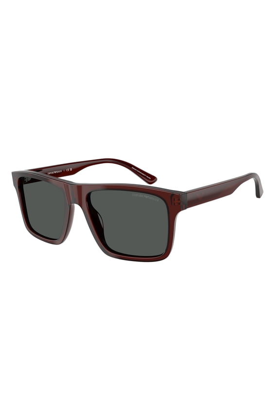 EA4232 617487 Transparent Brown Smoke 57 mm Men's Sunglasses