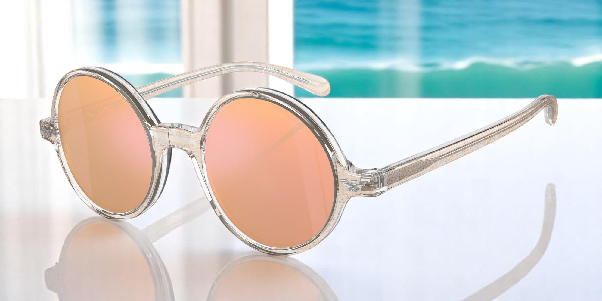EMPORIO ARMANI EA 501M 60204Z Crystal Brown Grey Mir RG 47  display picture 1