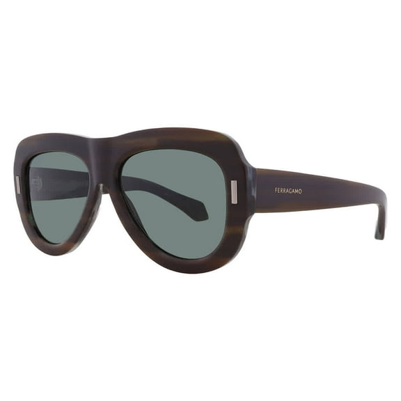 Salvatore Ferragamo SF2029SE 221 Women's Striped Brown Sunglasses