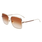 Salvatore Ferragamo SF317S 704 57mm Square Sunglasses Women's Gold/Brown Sand Gradient