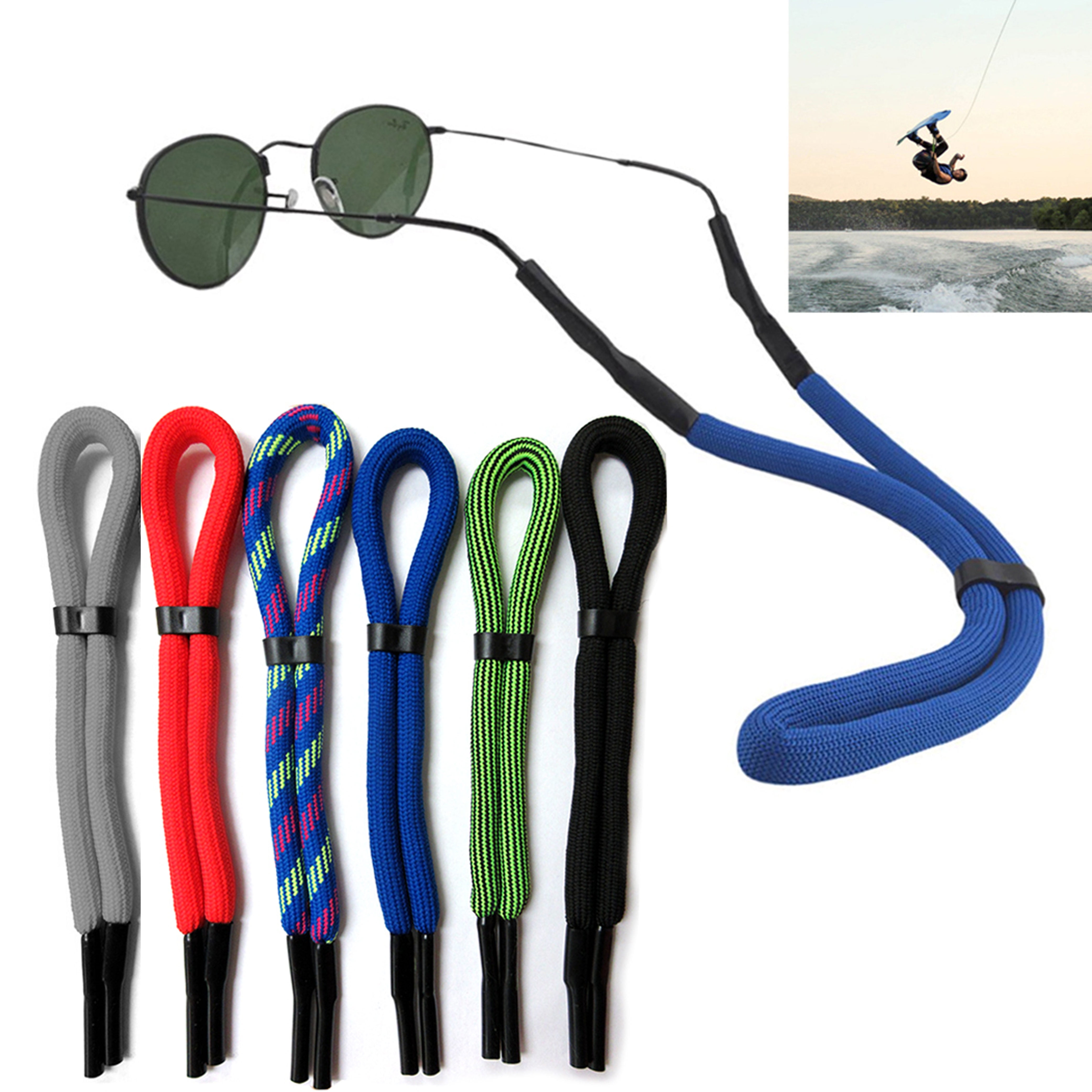 Floating Sunglass Strap Eyeglass Glasses Retainer for Water Sports Rafting  Drift Fishing (Blue)