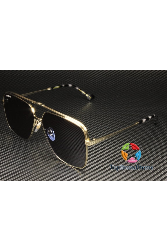 GG1099SA 002 61mm Aviator Sunglasses Men's Gold