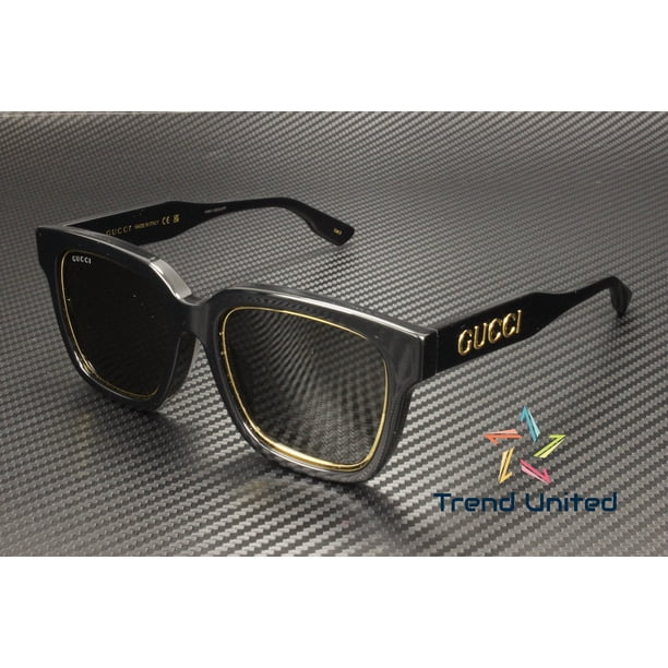 GUCCI GG1136SA 001 Round Oval Panthos Acetate Black Grey  display picture 1