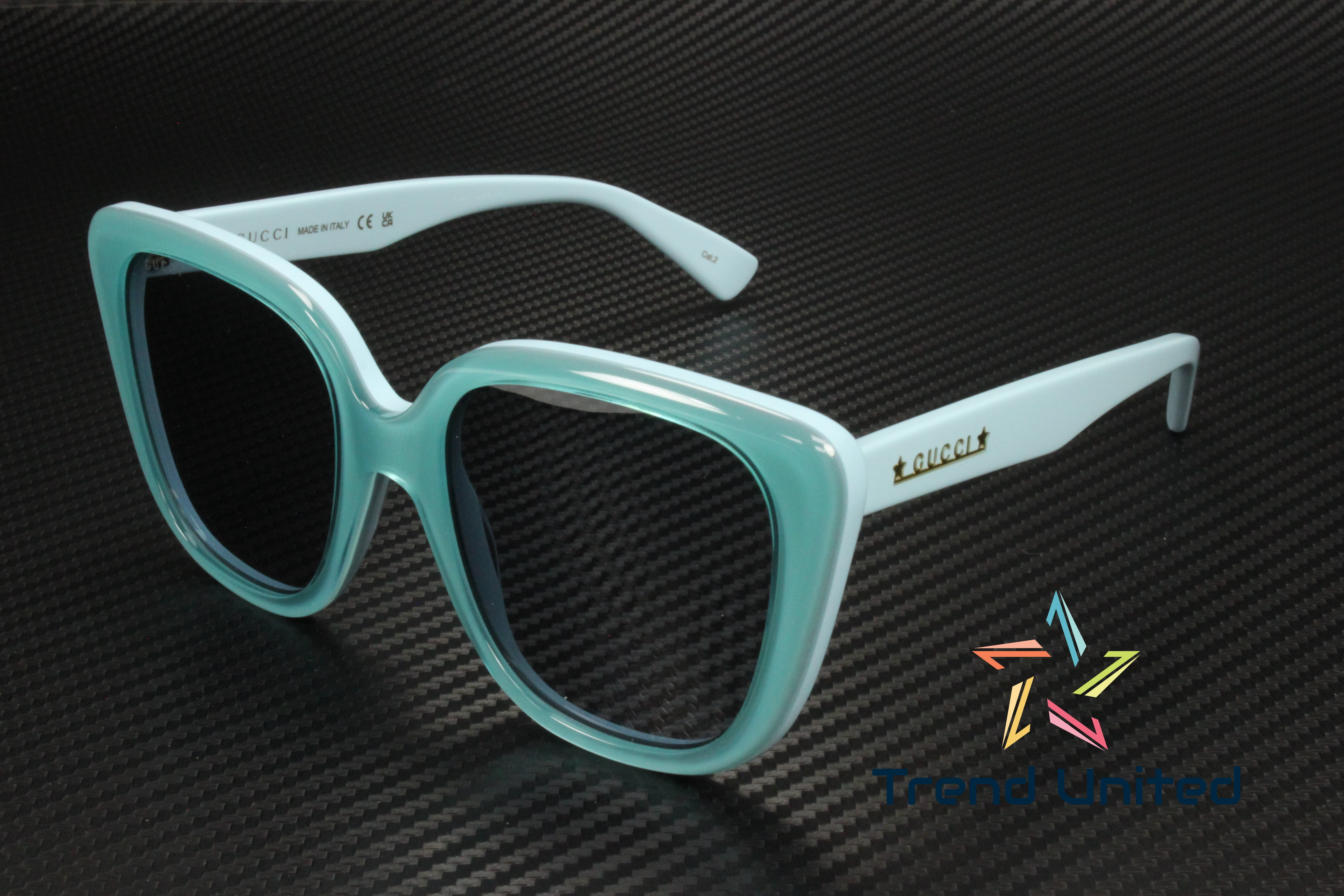 NEW Gucci GG1539S Blue Logo Mirror Unisex Sunglasses Gucci GG1539S 003 Sunglasses Light Blue Square Frame main image 3