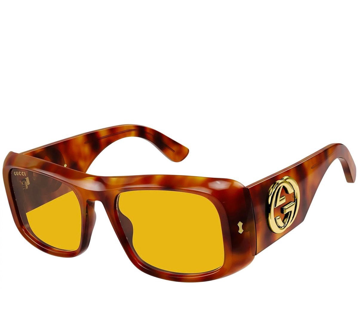 Sunglasses Gucci GG 1251 S- 002 Havana / Yellow - Walmart.com display picture 2