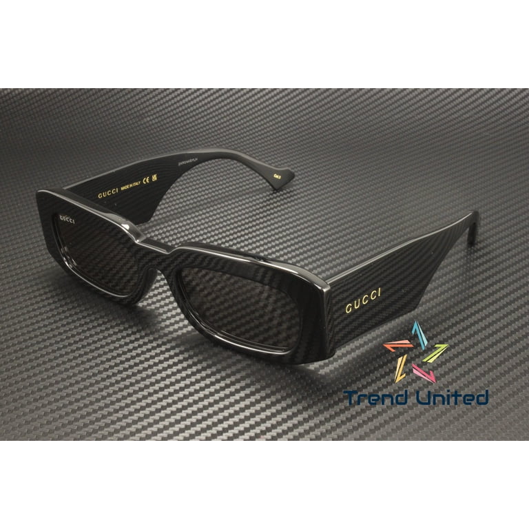 GUCCI GG1426S 001 Rectangular Squared Acetate Black Grey 54  display picture 1